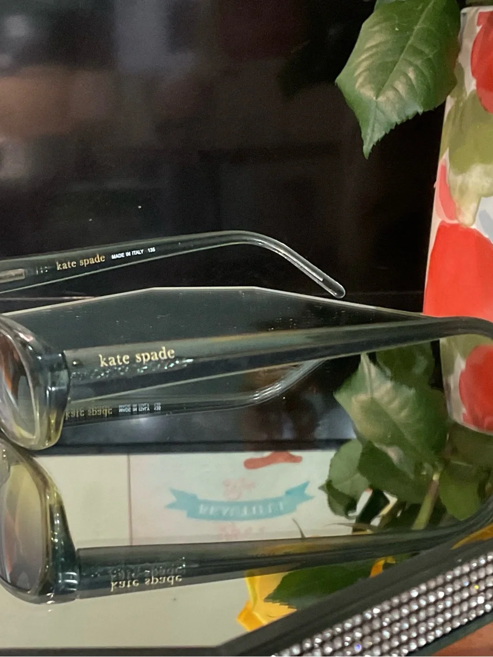 KATE SPADE OLIVE GREEN TRANSLUCENT SUNGLASSES